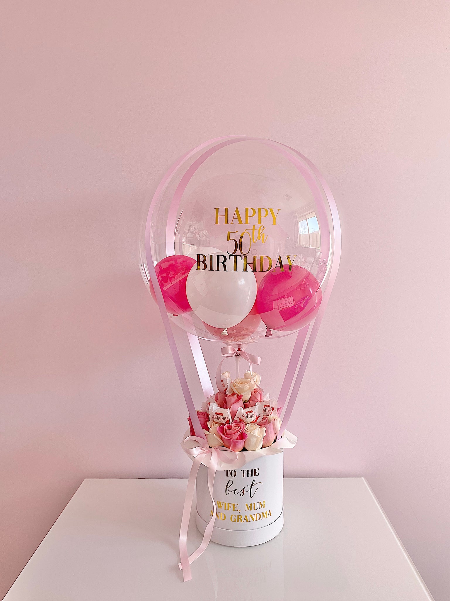 Fresh Rose Balloon Box