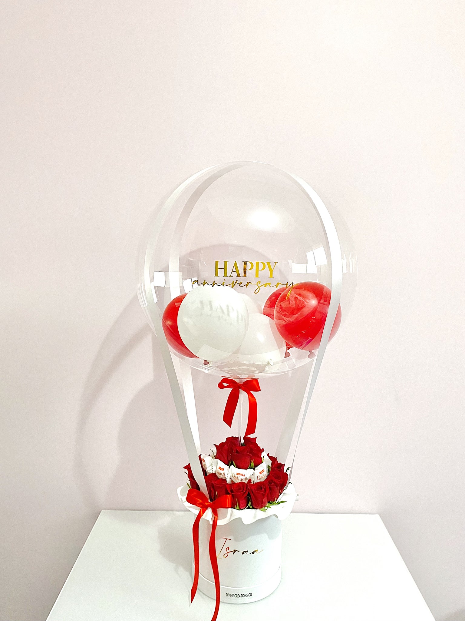 Fresh Rose Balloon Box