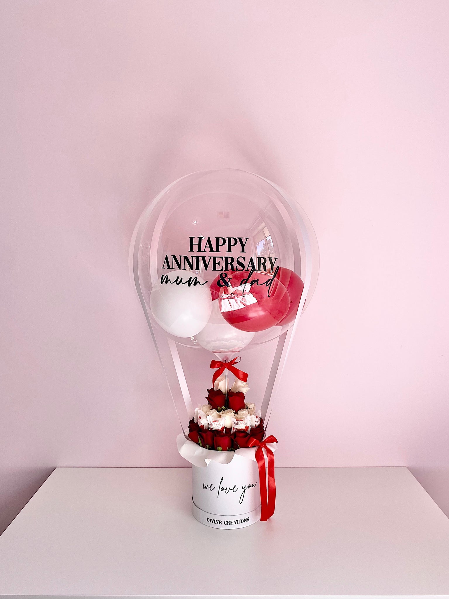 Fresh Rose Balloon Box