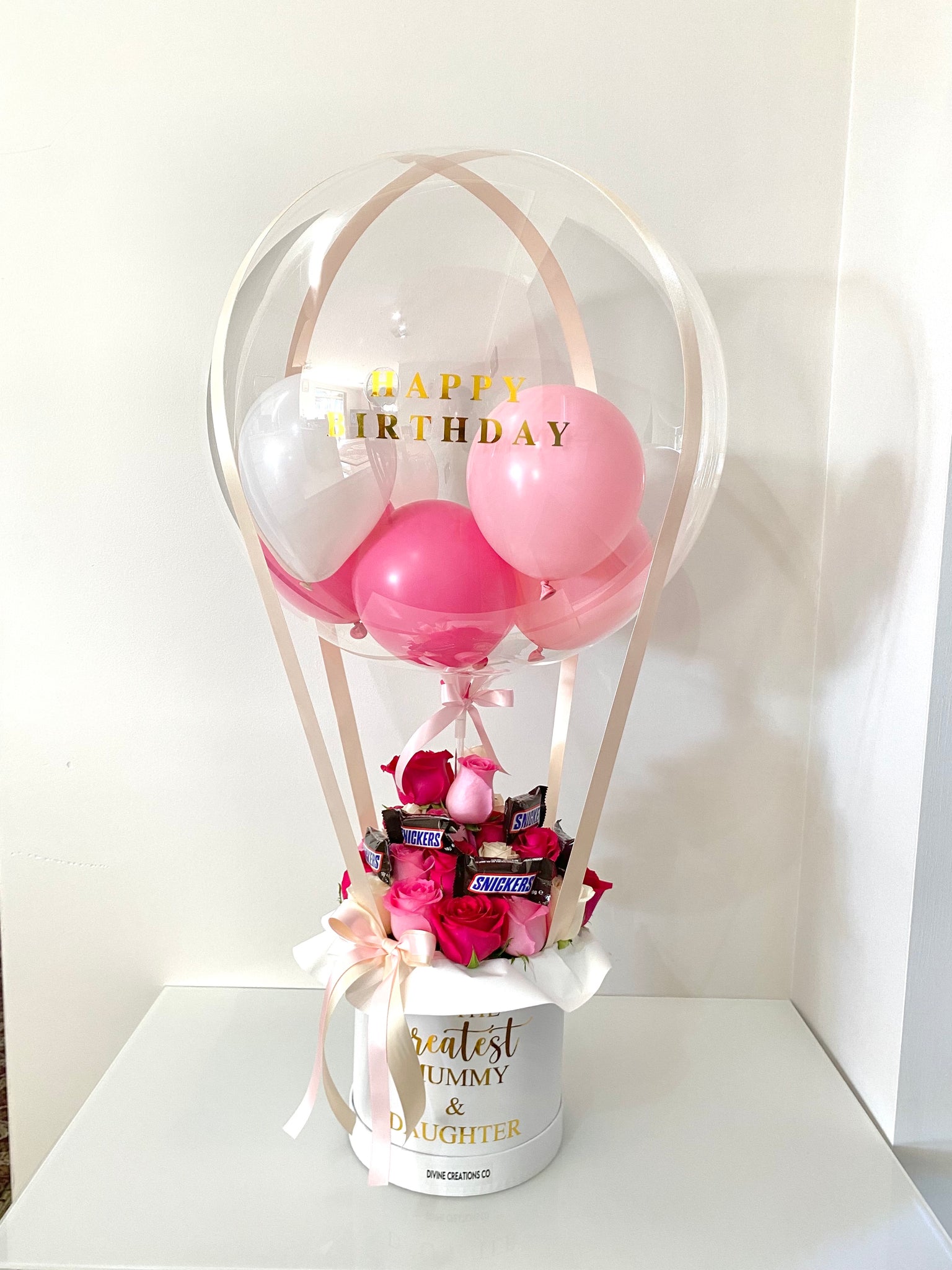 Fresh Rose Balloon Box